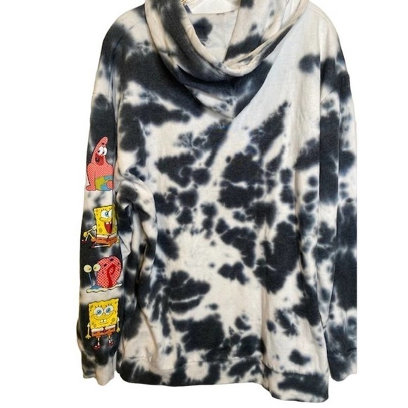 Spongebob Squarepants Tie Dye Hoodie Sweatshirt Nickelodeon Size Large NWTs - Picture 2 of 6